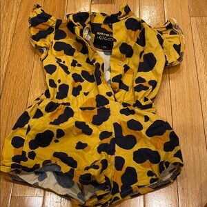 Hugo Loves Tiki Yellow and Black Romper
